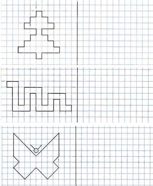 Рисование по клеточкам для дошкольников