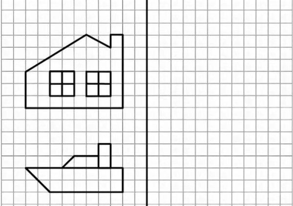Срисовывание по клеточкам для дошкольников
