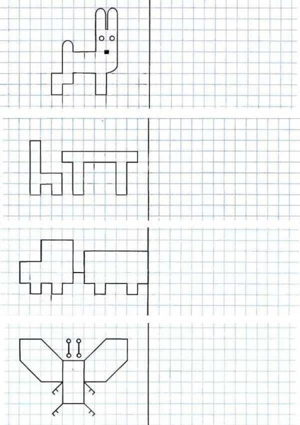Рисование по клеточкам для дошкольников