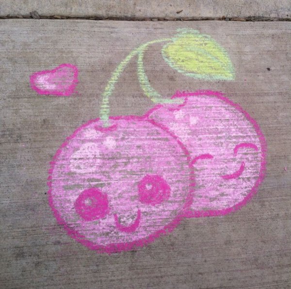 Рисунки на асфальте.