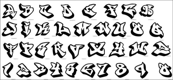 Красивые граффити карандашом