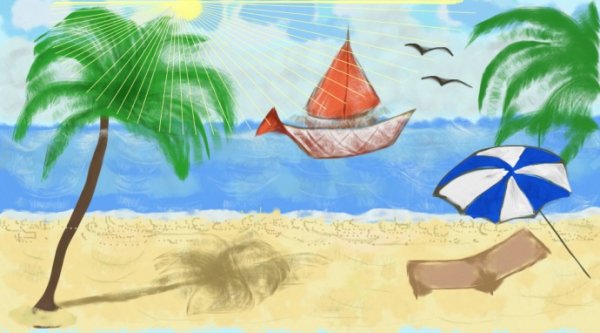 Детские рисунки черного моря