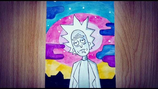 Рисунки для скетчбука Рик и Морти