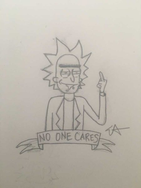 Рик и Морти карандашом
