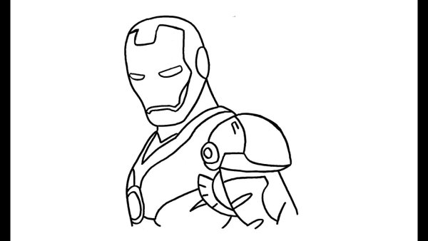 Железный человек рисунок легкий