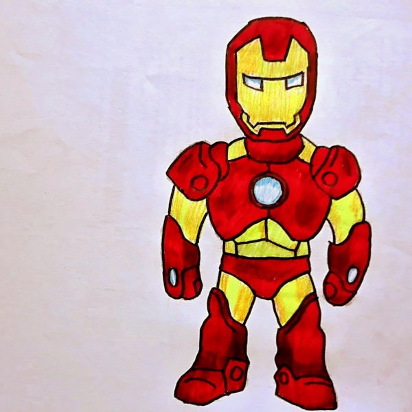 Нарисовать железного человека легко для детей