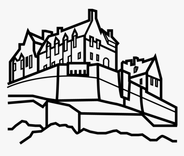 Эдинбургский замок Шотландия рисунок