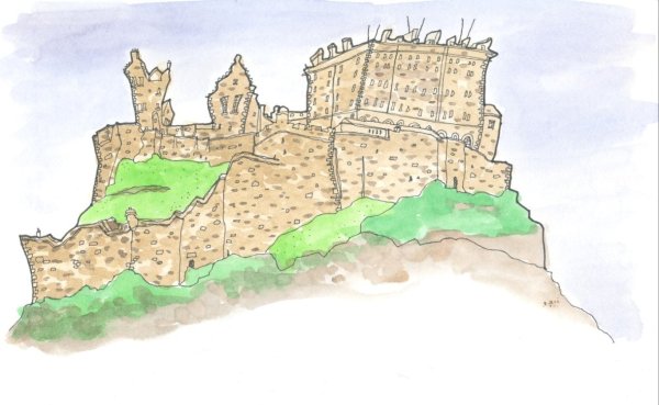 Эдинбургский замок рисунок