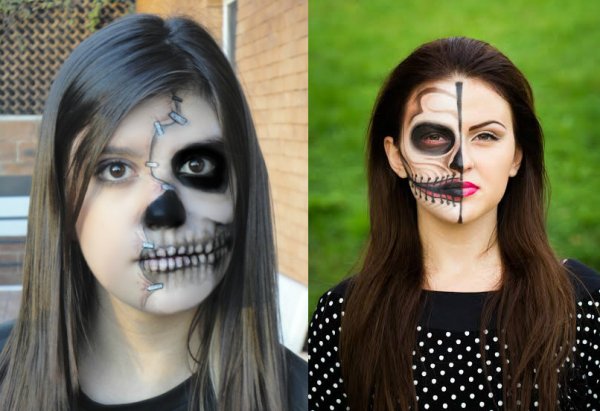 Раскрашенные лица на Хэллоуин
