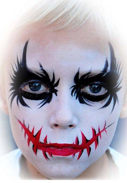 Аквагрим на Хэллоуин легкий