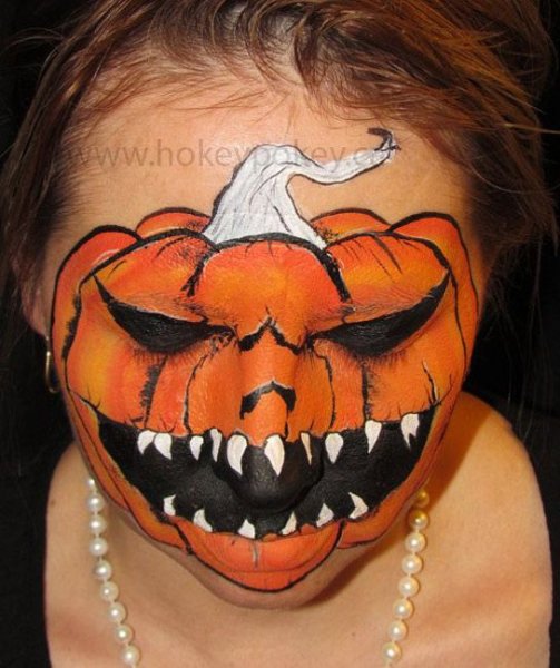 Страшный аквагрим для детей