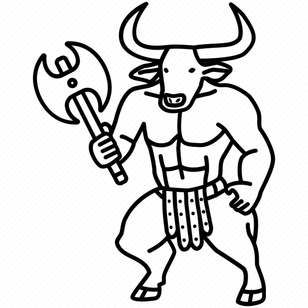 Мифы древней Греции рисунки Минотавр