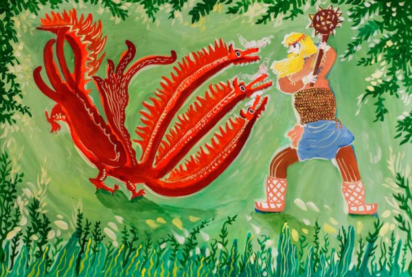 Богатырь рисунок