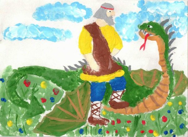 Рисунок богатыря Добрыня Никитич
