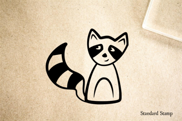 Енот нарисованный маркерами