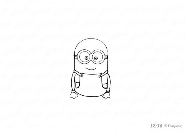Миньон рисунок карандашом