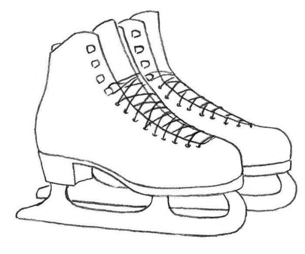 Коньки раскраска для детей