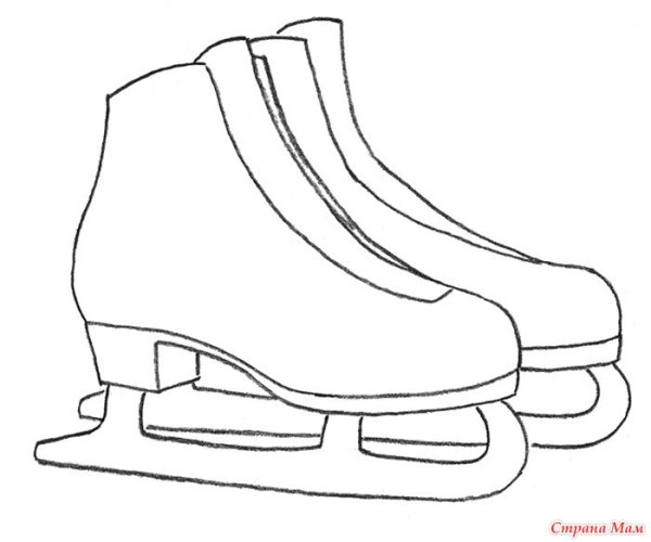 Коньки раскраска для детей