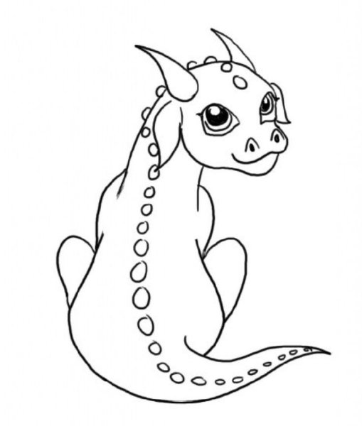 Дракончик трафарет