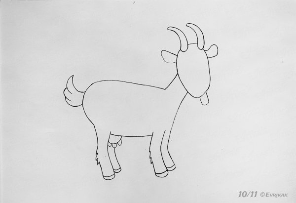 Рисование козленок средняя группа