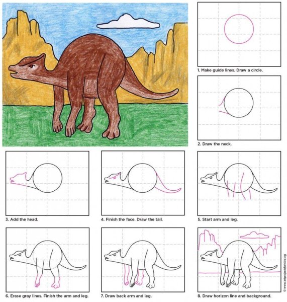 Динозавры рисование для детей