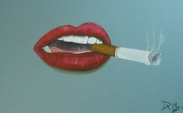 Прокуренное легкое рисунок