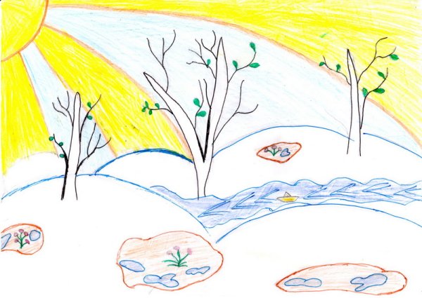 Весна карандашом