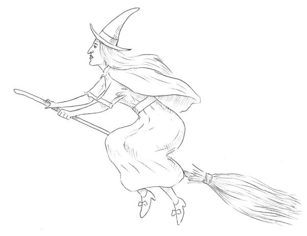 Ведьмочка рисунок