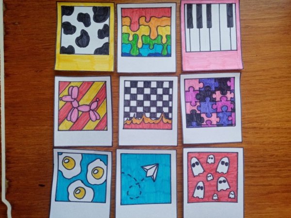 Рисунки полароид акварелью