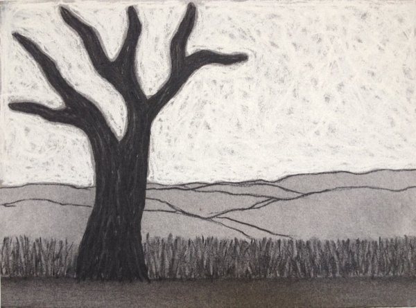 Рисование углем для детей