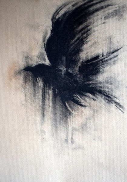 Абстракция углем