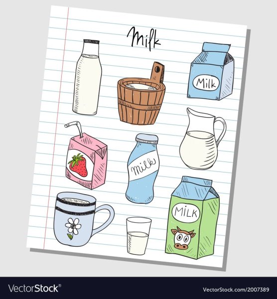 Маленький рисунок молока