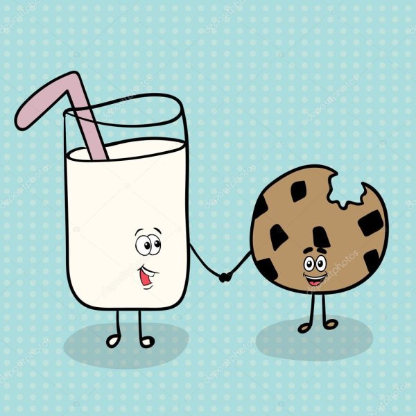 Молоко и печенька