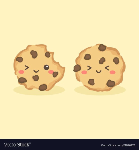 Шоколадные печеньки кавай