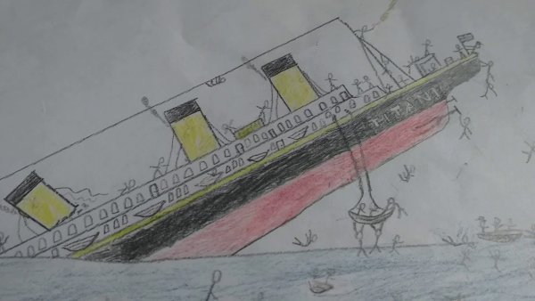 Нарисовать тонущий корабль