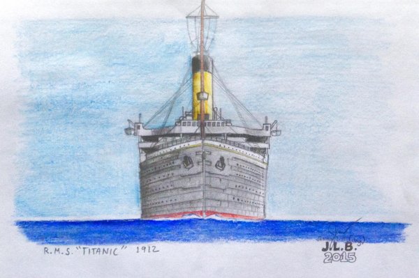Титаник рисунок легко