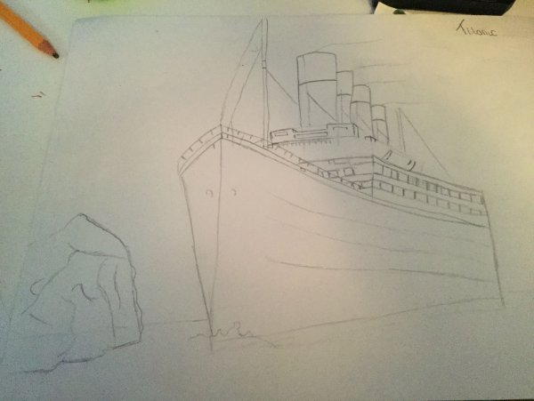 Титаник рисование
