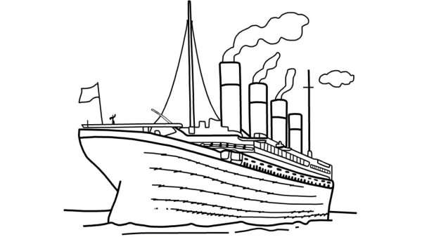 Титаник раскраска