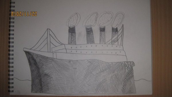 Раскраска корабль Титаник