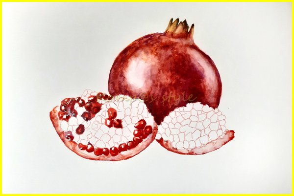 Гранат рисунок