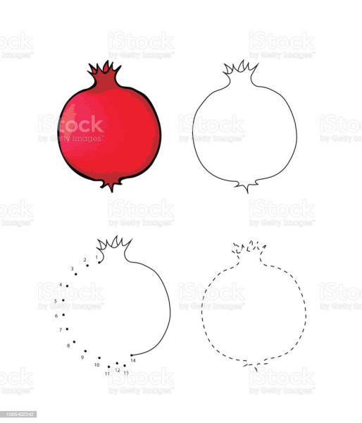 Гранат рисунок легкий