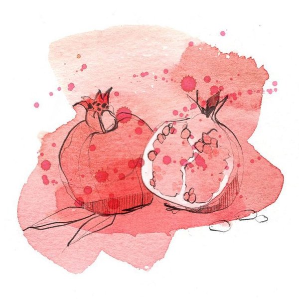 Акварельный гранат