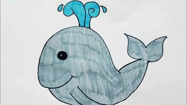 Уроки рисования кита