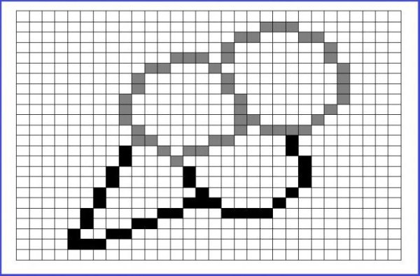 Рисунки по клеткам маленькие