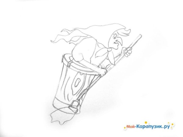 Колдунья нарисовать пошагово