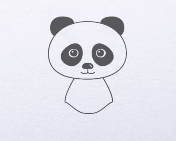Панда рисунок для детей карандашом