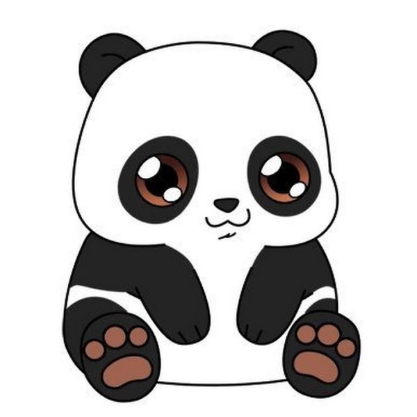Рисунки панды легкие