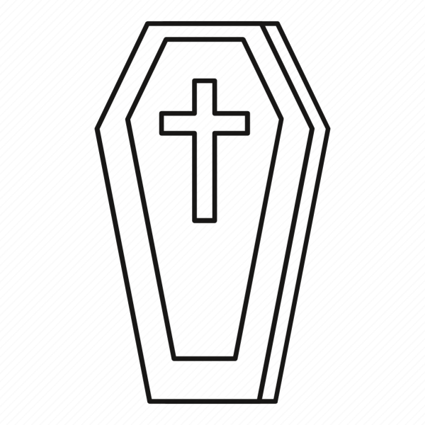 Форма гроба контур
