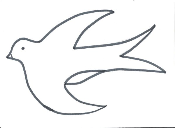 Ласточка трафарет для детей