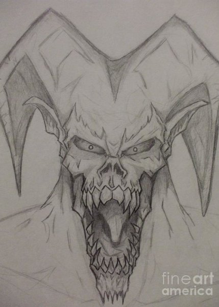 Демон карандашом